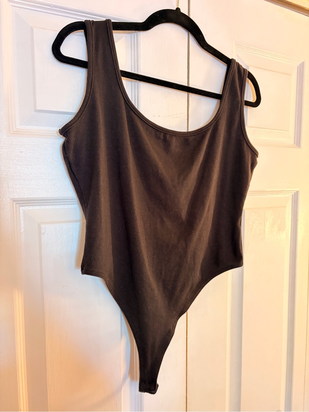 Missguided Black Scoop Neck Bodysuit